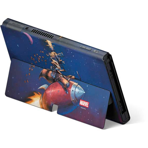 Marvel Rocket Raccoon Rocket Ride Nintendo Switch OLED (2021) Skin